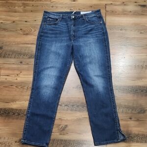 Rag & Bone Nina High Rise Cigarette Straight Leg Rich Mom Capsule Split Leg 33